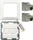 Jung Abdeckung (gerastet) für Modular-Jack-Steckbuchsen, 2fach, UMA-CAT6A, RADIALL, Panduit, Assmann, Thermoplast, Serie AS/A, alpinweiß (A 1569-2 WE WW)