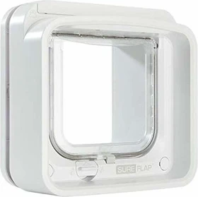 Sure Petcare SureFlap Connect Microchip Katzenklappe, Bundle mit Connect Hub, weiß