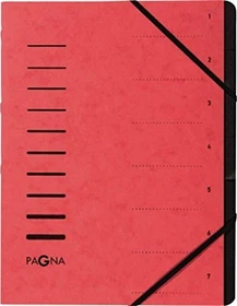 Pagna Ordnungsmappe, 7 Fächer, A4, rot