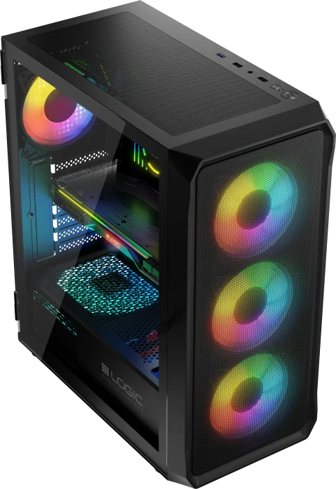 Logic Concept Portos ARGB Midi Black, Glasfenster
