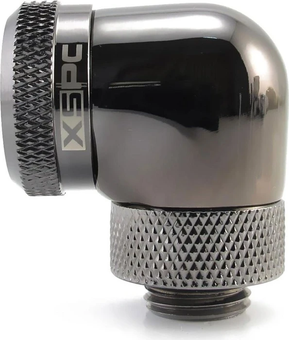 XSPC 90° Rohranschluss G1/4" auf 14mm V2, schwarz verchromt
