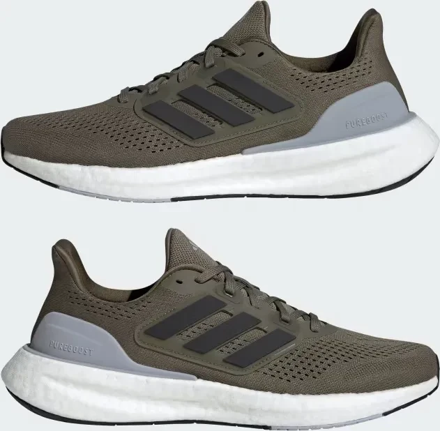 adidas Pureboost 23 olive strata/core black/halo silver (Herren)