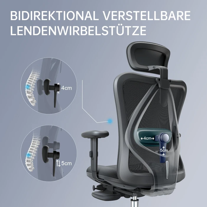 Sihoo M18 Classic Office Bürostuhl mit Fußstütze, schwarz