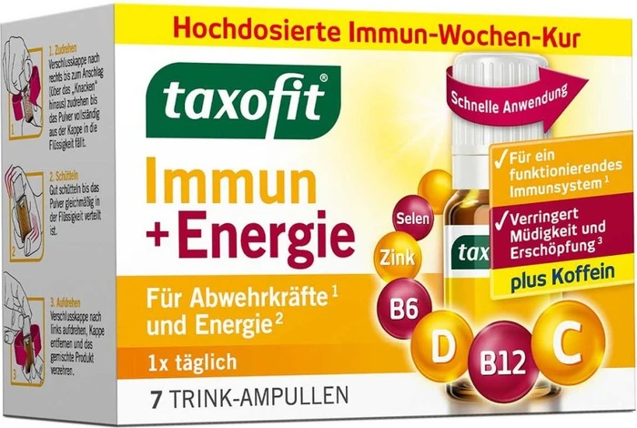 Klosterfrau taxofit Immun + Energie Ampullen, 70 Stück (7x 10 Stück)