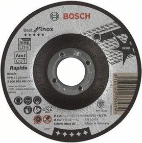 Bosch Professional A60WBF Best for Inox Trennscheibe, 115x1x22.23mm, 1 Stück