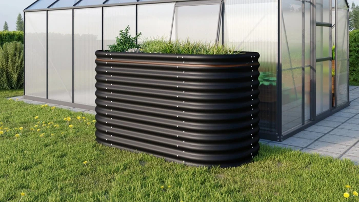 Vitavia Vita 858 Basic Hochbeet oval 162x82cm schwarz