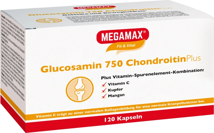 Megamax Glucosamin 750 Chondroitin Plus Kapseln, 120 Stück