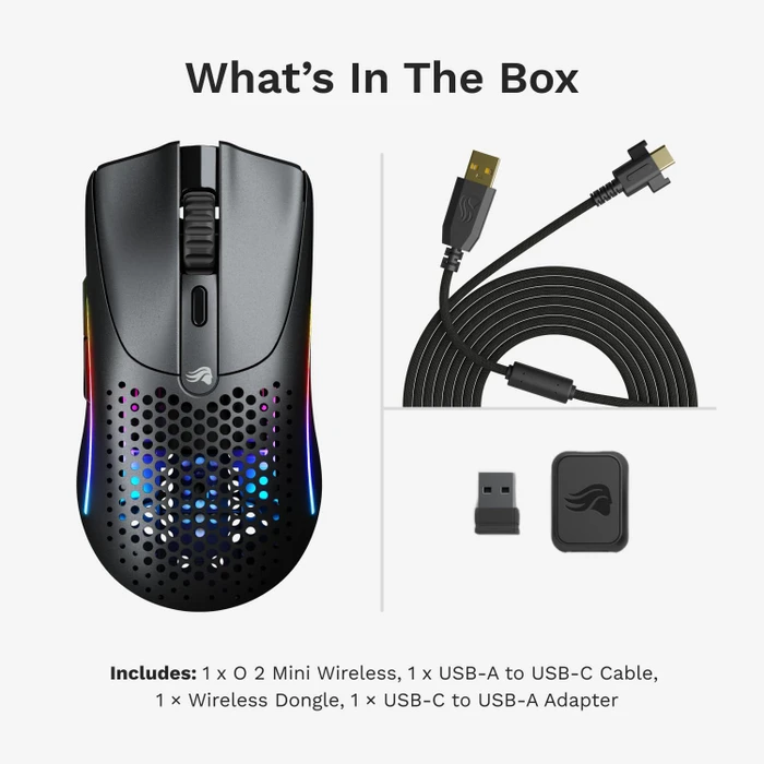 Glorious Model O 2 Mini Wireless schwarz matt, USB/Bluetooth