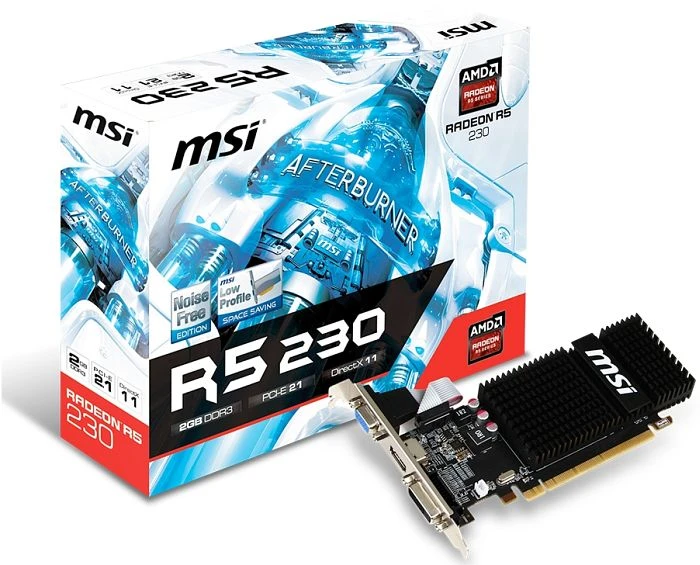MSI Radeon R5 230, R5 230 2GD3H LP, 2GB DDR3, VGA, DVI, HDMI