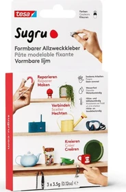 tesa Sugru Klebeknete schwarz, 3 Stück