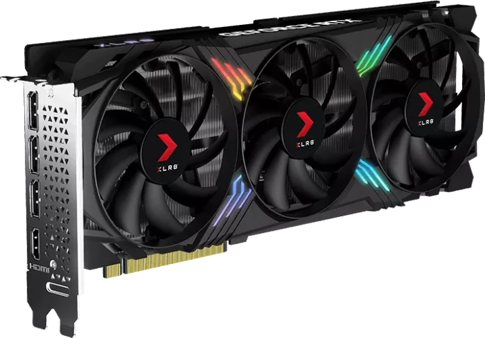PNY GeForce RTX 4070 XLR8 Gaming Verto Epic-X RGB Overclocked Triple Fan, 12GB GDDR6X, HDMI, 3x DP