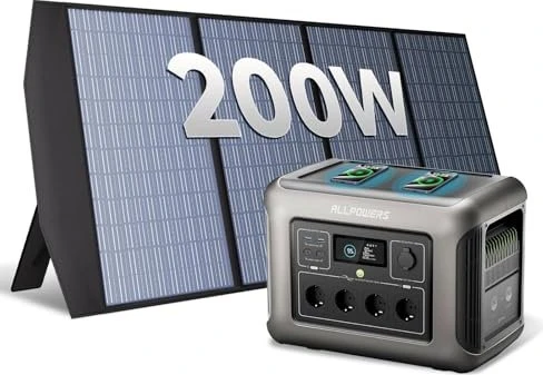 Allpowers R1500 Solargenerator + 1x SP033 Solarpanel 200W, 1152Wh