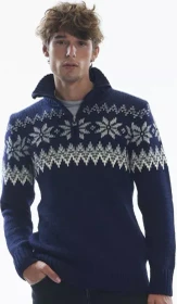 Dale of Norway Myking Strickpullover navy/off white/light charcoal (Herren)