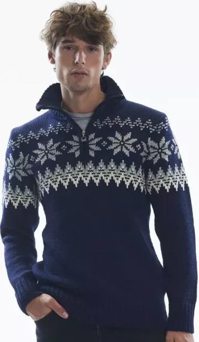 Dale of Norway Myking Strickpullover navy/off white/light charcoal (Herren)