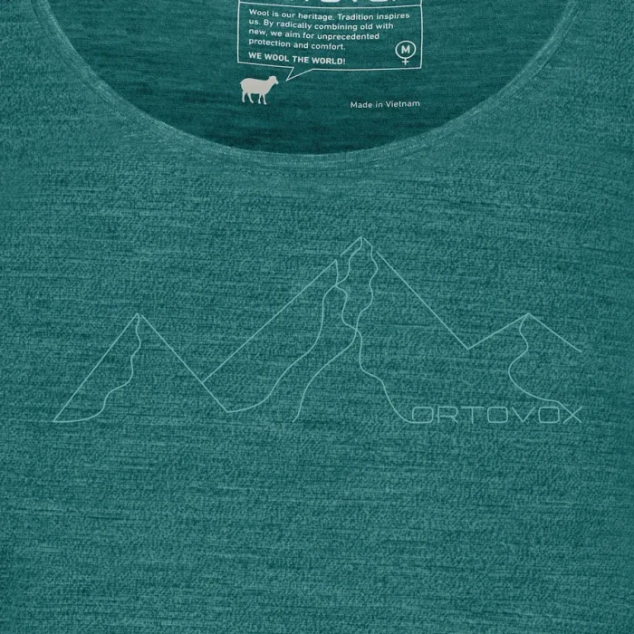 Ortovox 150 Cool Mountain Face Funktionsshirt kurzarm pacific green blend (Damen)