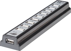 Manhattan USB-Hub, 10x USB-A 2.0, USB-B 2.0 [Buchse] (161572)