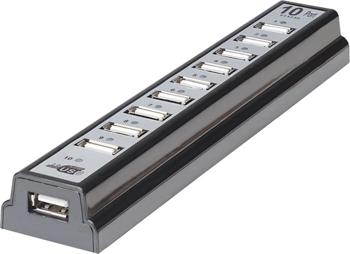 Manhattan USB-Hub, 10x USB-A 2.0, USB-B 2.0 [Buchse]