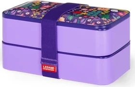 Legami Lunchbox Stapelbox Aufbewahrungsbehälter flower, 2-tlg.