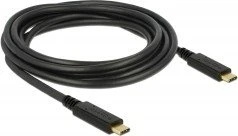 DeLOCK USB 2.0 Kabel, 2x USB-C Stecker, schwarz, 3m