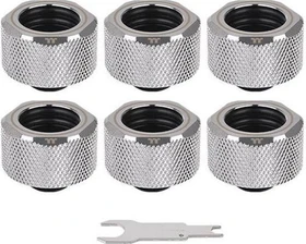 Thermaltake Pacific C-Pro Rohranschluss G1/4" auf 16mm, chrome 6er-Pack