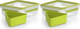 Emsa Clip&Go quadratisch Aufbewahrungsbehälter 850ml grün