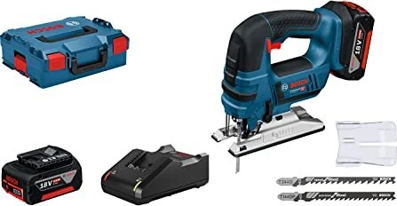 Bosch Professional GST 18V-Li S Akku-Pendelhubstichsäge inkl. L-Boxx + 2 Akkus 4.0Ah + Zubehör