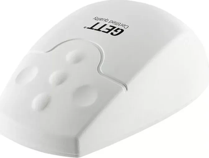 GETT KH25207 Wireless Silicone Mouse with Click-Scroll, weiß, USB