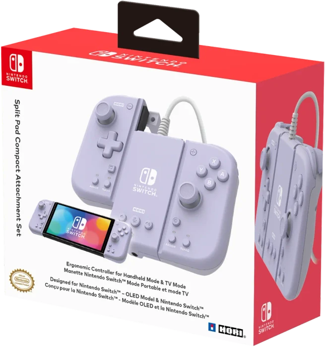 Hori Split Pad Compact Attachment Set lavender (Switch)