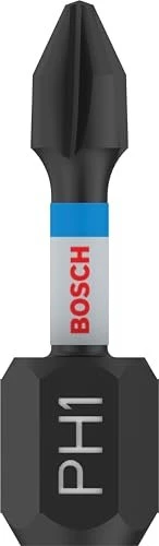 Bosch Professional PRO Impact Kreuzschlitz Bit 1/4", PH1x25mm, 2 Stück