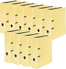 Falken PastellColor Ordner 2-Ring, 80mm, A4, vanille, 10er-Pack