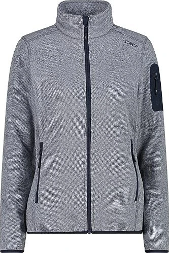 CMP Knit Tech Melange Fleece Jacke b. blue/bianco (Damen)