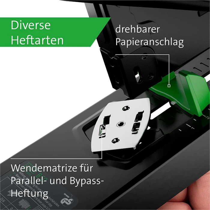 Novus B 50 re+new nachhaltiges Blockheftgerät, schwarz/grün