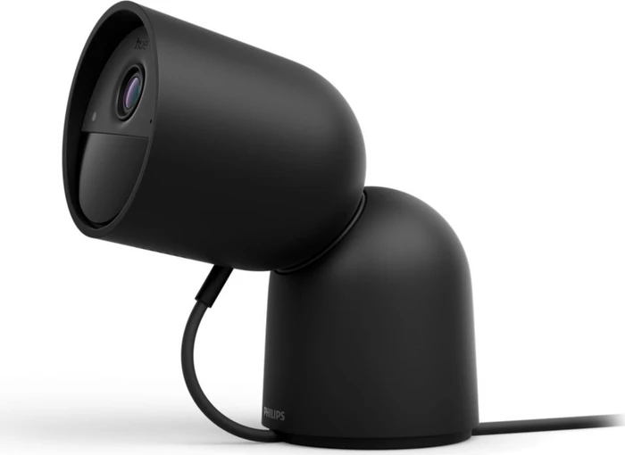 Philips Hue Secure Kamera, kabelgebunden mit Standfuß, schwarz