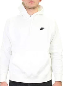 Nike Sportswear Club Fleece Hoodie weiß/schwarz (Herren)