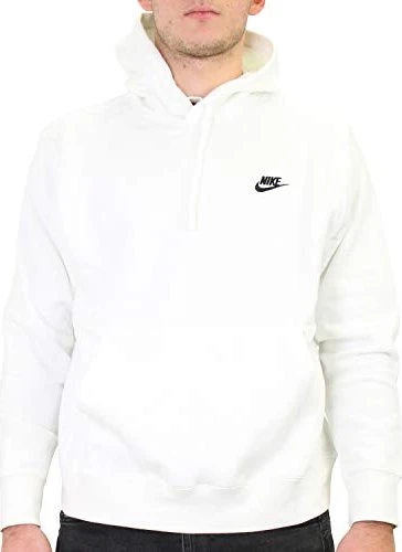 Nike Sportswear Club Fleece Hoodie weiß/schwarz (Herren)