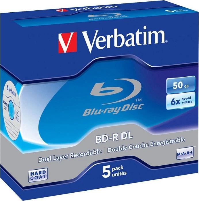 Verbatim BD-R 50GB, 6x, 5er Jewelcase