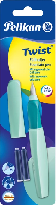 Pelikan Twist neo mint, rechte Hand/linke Hand, mittel, Blister