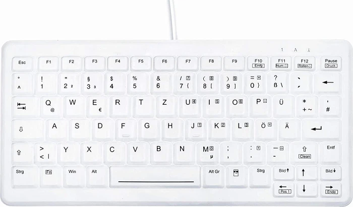 Contour Design Active Key kompakte Hygiene-Tastatur, weiß, vollversiegelt, USB, US