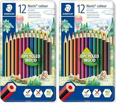 Staedtler Noris colour 185 Buntstift sortiert, Metalletui, 12er-Set