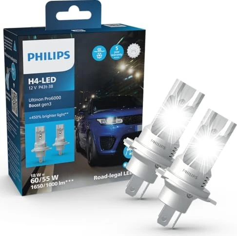 Philips Ultinon Pro6000 Boost gen3 H4-LED, 2er-Pack Box