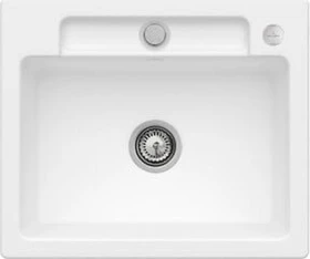 Villeroy & Boch Siluet 60 S flat flächenbündig Becken mittig mit Ablauffernbedienung stone white
