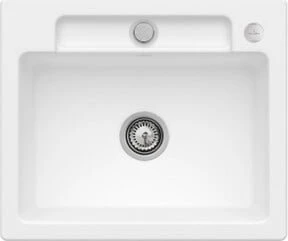 Villeroy & Boch Siluet 60 S flat flächenbündig Becken mittig mit Ablauffernbedienung stone white