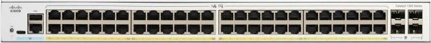 Cisco Catalyst 1300 Rackmount Gigabit Managed Switch, 48x RJ-45, 4x SFP, 375W PoE+