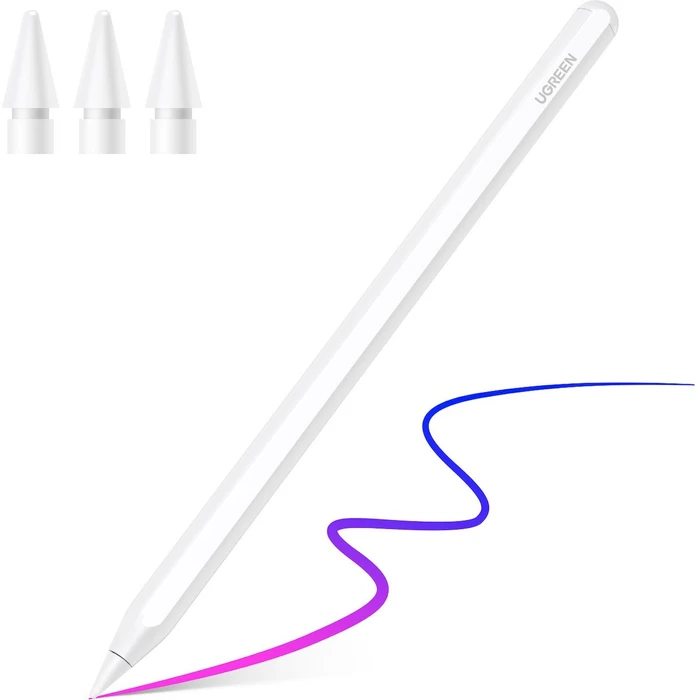Ugreen Smart Stylus Pen for iPad, Magnetic Charging, weiß