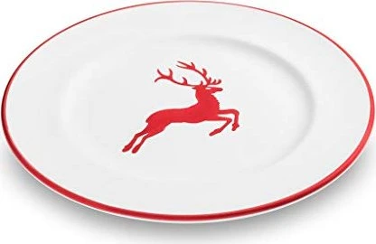 Gmundner Keramik Rubinroter Hirsch Dessertteller Gourmet 22cm