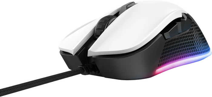 Trust Gaming GXT 922W YBAR RGB Gaming Mouse weiß/schwarz, USB