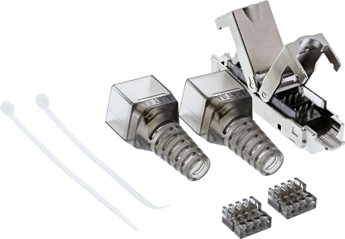 InLine Kabelverbinder Class EA, feldkonfektionierbar, geschirmt, schmale Ausführung