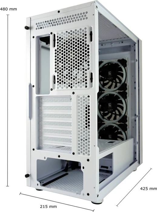 LC-Power Gaming 802W White_Wanderer_X, weiß, Glasfenster