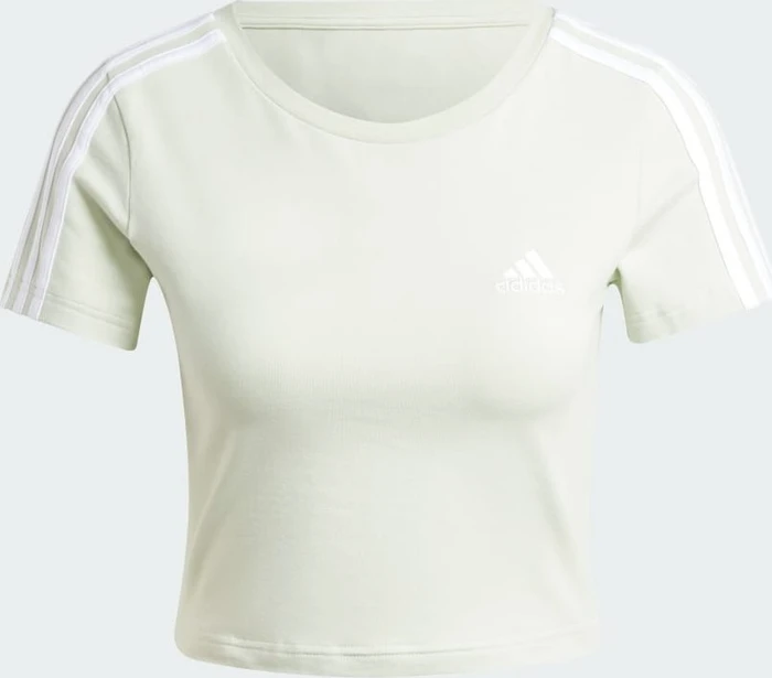 adidas Essentials 3-Streifen T-Shirt kurzarm linen green (Damen)