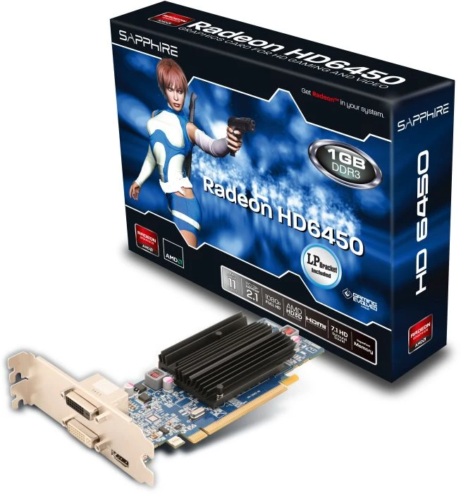 Sapphire Radeon HD 6450, 1GB DDR3, 2x DVI, HDMI, lite retail